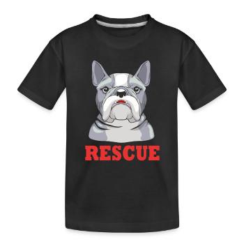 Hund Rettung Tierrechte Tierrettung Tierheim - Kinder Premium Bio T-Shirt - Schwarz - Vorne