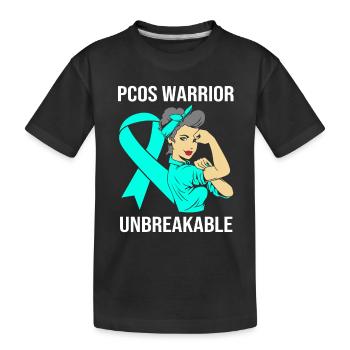 Pcos-Bewusstsein - Kinder Premium Bio T-Shirt - Schwarz - Vorne