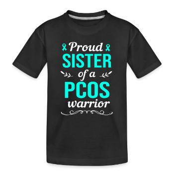 Pcos-Bewusstsein - Kinder Premium Bio T-Shirt - Schwarz - Vorne