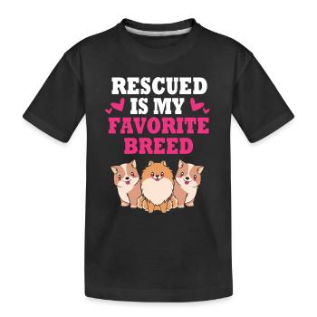 Hund Rettung Tierrechte Tierrettung Tierheim - Kinder Premium Bio T-Shirt - Schwarz - Vorne