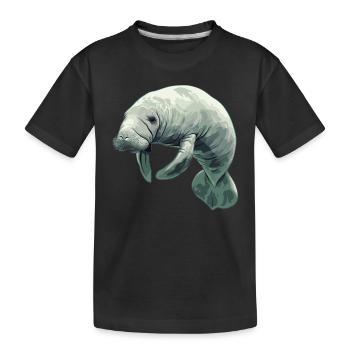 Seekuh Manatees Manatee - Kids' Premium Organic T-Shirt - black - Front
