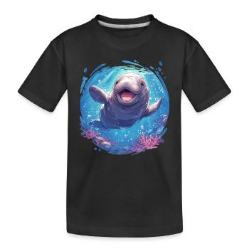 Seekuh Manatees Manatee - Kids' Premium Organic T-Shirt - black - Front