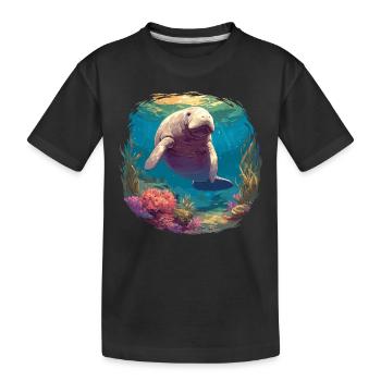 Seekuh Manatees Manatee - Kids' Premium Organic T-Shirt - black - Front