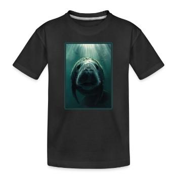 Seekuh Manatees Manatee - Kids' Premium Organic T-Shirt - black - Front