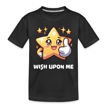 Wish upon me - Kids' Premium Organic T-Shirt - black - Front