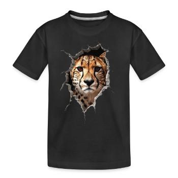 Guépard - T-shirt bio Premium Enfant - noir - Devant