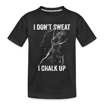 Je ne transpire pas, je craie un rocher - T-shirt bio Premium Enfant - noir - Devant