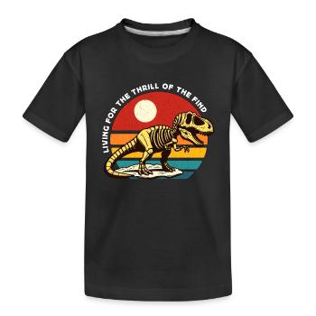 Paléontologie Vivre pour le frisson Chasseur de fossiles - T-shirt bio Premium Enfant - noir - Devant
