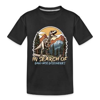 Paléontologie à la recherche d’un chasseur de fossiles de dino-mites - T-shirt bio Premium Enfant - noir - Devant