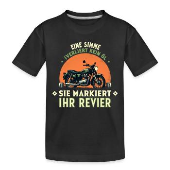 Simson DDR Moped Simson fan s51 ddr - Kinder Premium Bio T-Shirt - Schwarz - Vorne