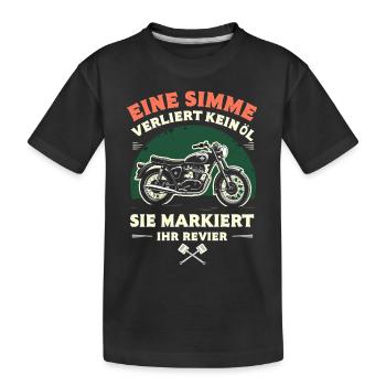Simson DDR Moped Simson fan s51 ddr - Kinder Premium Bio T-Shirt - Schwarz - Vorne