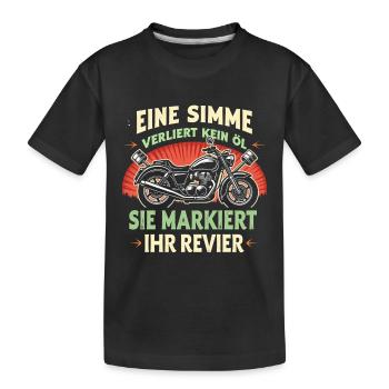 Simson DDR Moped Simson fan s51 ddr - Kinder Premium Bio T-Shirt - Schwarz - Vorne