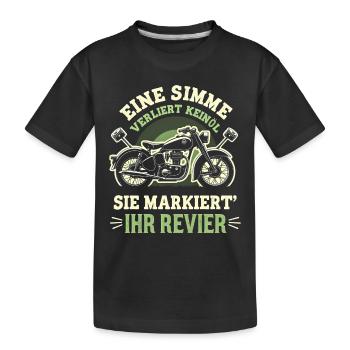 Simson DDR Moped Simson fan s51 ddr - Kinder Premium Bio T-Shirt - Schwarz - Vorne
