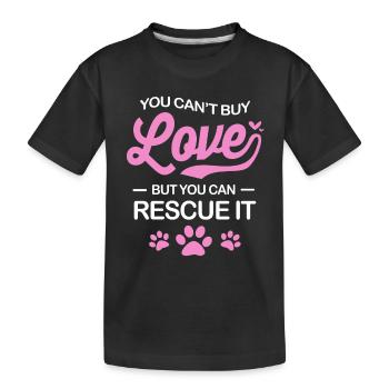 Dog Rescue Animal Rights Animal Rescue Animal Shelter - Kids' Premium Organic T-Shirt - black - Front