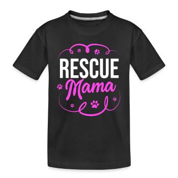 Hund Rettung Tierrechte Tierrettung Tierheim - Kinder Premium Bio T-Shirt - Schwarz - Vorne