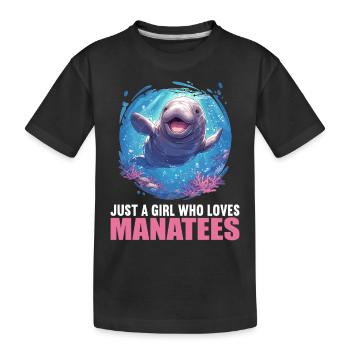 Seekuh Manatees Manatee - Kids' Premium Organic T-Shirt - black - Front