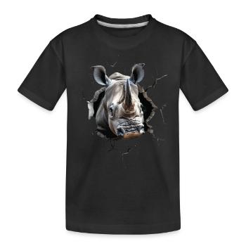 Nashorn - Kinder Premium Bio T-Shirt - Schwarz - Vorne