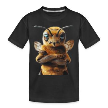 Biene - Kinder Premium Bio T-Shirt - Schwarz - Vorne