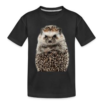 Hedgehog - Kids' Premium Organic T-Shirt - black - Front