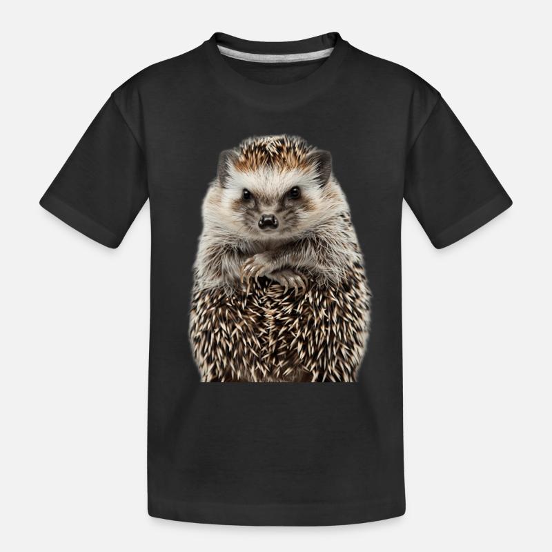 Igel - Kinder Premium Bio T-Shirt - Schwarz