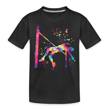 High Jumper Watercolor High Jump - Kids' Premium Organic T-Shirt - black - Front
