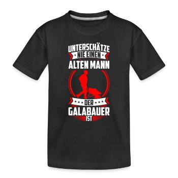 Vieil homme le paysagiste paysagiste est paysagiste - T-shirt bio Premium Enfant - noir - Devant