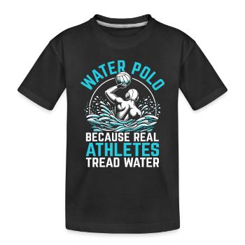 Le water-polo parce que les vrais athlètes font du surplace dans l’aquat - T-shirt bio Premium Enfant - noir - Devant