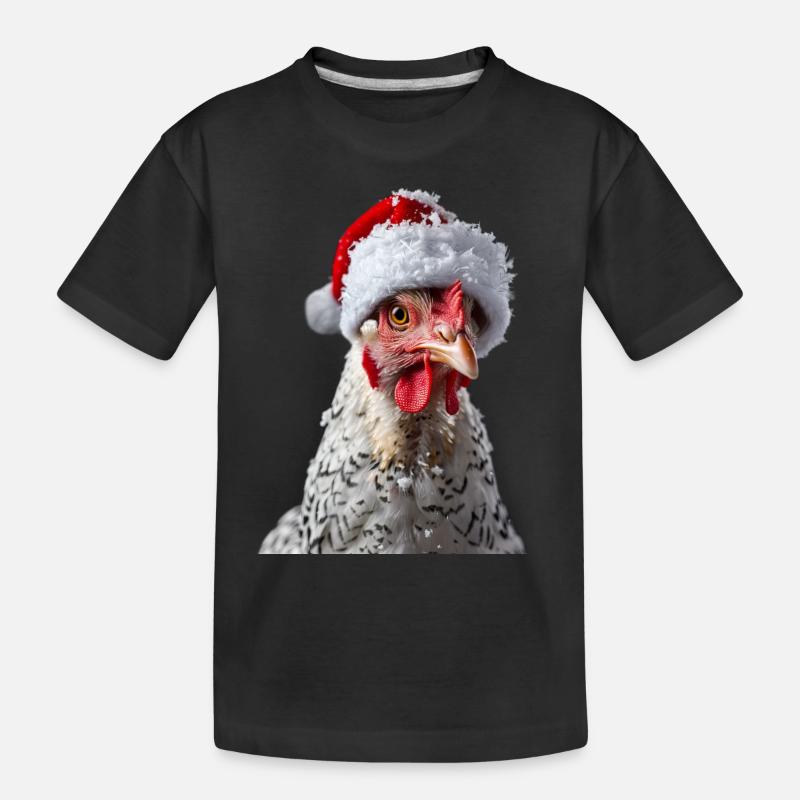 Huhn - Kinder Premium Bio T-Shirt - Schwarz