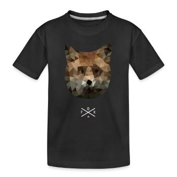 Renard Caninés Renard roux Canidés Renard amoureux Renard - T-shirt bio Premium Enfant - noir - Devant