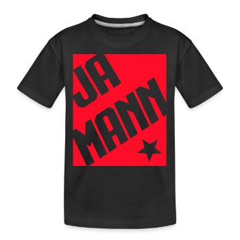 Ja Mann - Kinder Premium Bio T-Shirt - Schwarz - Vorne