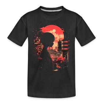 Fille d’Anime Japon - T-shirt bio Premium Enfant - noir - Devant