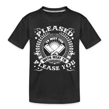 Butcher Funny Butcher - Kids' Premium Organic T-Shirt - black - Front