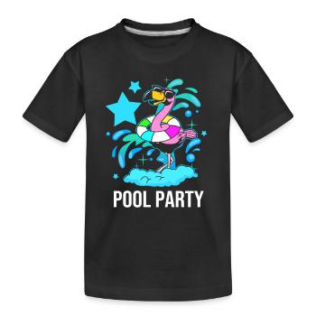 Pool Party - Kinder Premium Bio T-Shirt - Schwarz - Vorne