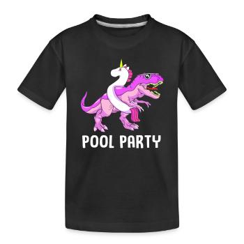 Pool Party - Kinder Premium Bio T-Shirt - Schwarz - Vorne