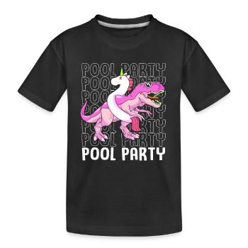 Pool Party - Kinder Premium Bio T-Shirt - Schwarz - Vorne