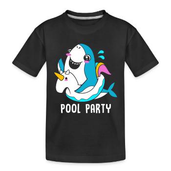 Pool Party - Kinder Premium Bio T-Shirt - Schwarz - Vorne
