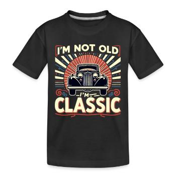 JE NE SUIS PAS VIEUX, JE SUIS CLASSIQUE - T-shirt bio Premium Enfant - noir - Devant