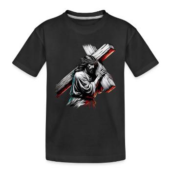 Jésus - Croire, Le Chemin, La Vérité Dessein - T-shirt bio Premium Enfant - noir - Devant