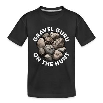 Rockhounding Gravel Guru On The Hunt Mineralogist - Kids' Premium Organic T-Shirt - black - Front