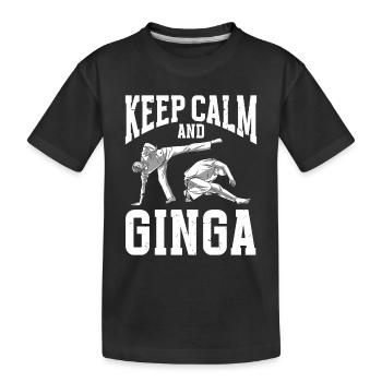 Capoeira Brésil Arts Martiaux Capoeira - T-shirt bio Premium Enfant - noir - Devant