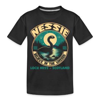 Loch Ness Monster 1933 Legendary Cryptid Scotland - Kids' Premium Organic T-Shirt - black - Front