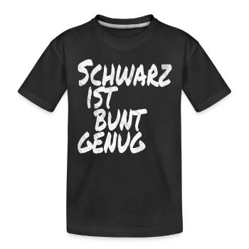 Le noir est assez coloré gothique black metal emo - T-shirt bio Premium Enfant - noir - Devant