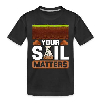 Bodenwissenschaftler Soil Science - Kids' Premium Organic T-Shirt - black - Front