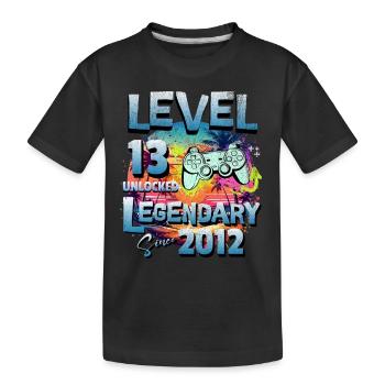 Level 13 Freigeschaltet seit 1982 Geburtstag - Kinder Premium Bio T-Shirt - Schwarz - Vorne