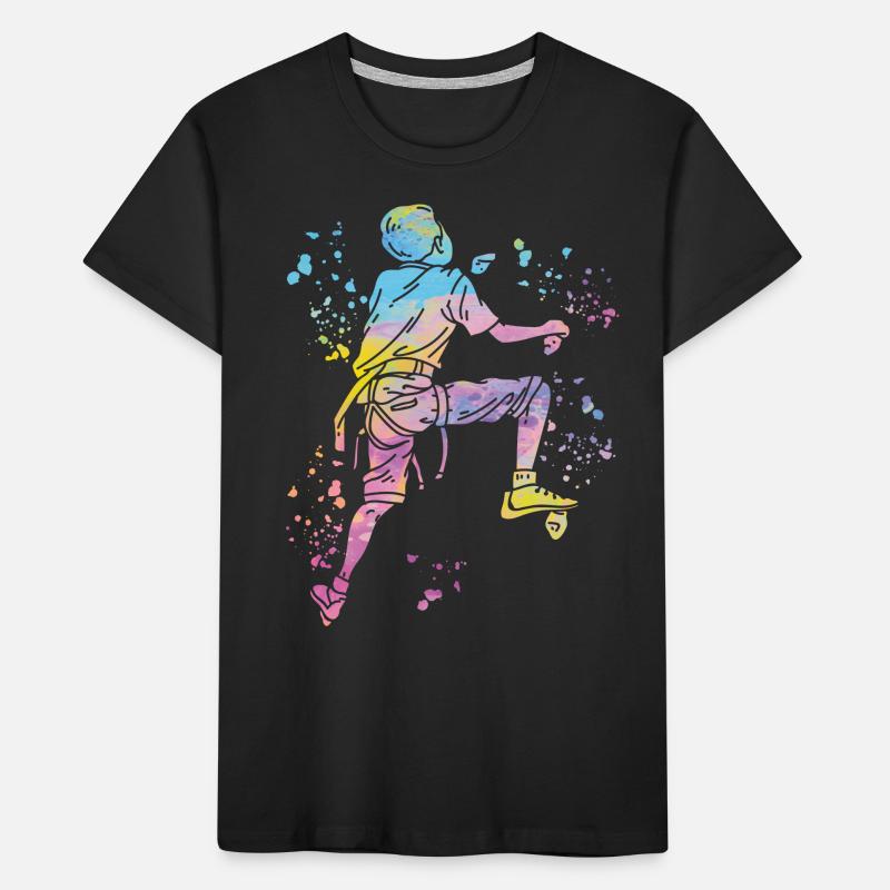 Boulderer Colorsplash Boulder Bouldering Kids' Premium Organic T-Shirt