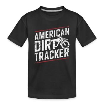 La passion de la course sur piste plate - T-shirt bio Premium Enfant - noir - Devant
