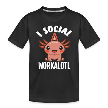 Je suis un travailleur social - T-shirt bio Premium Enfant - noir - Devant
