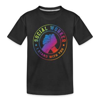 Soziale Arbeit Ich Stehe Zu Dir - Kinder Premium Bio T-Shirt - Schwarz - Vorne