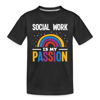 Soziale Arbeit Ist Meine Leidenschaft - Kinder Premium Bio T-Shirt - Schwarz - Vorne