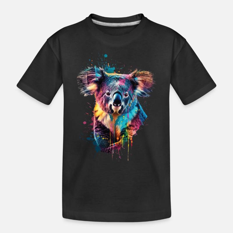 Koala - Kinder Premium Bio T-Shirt - Schwarz